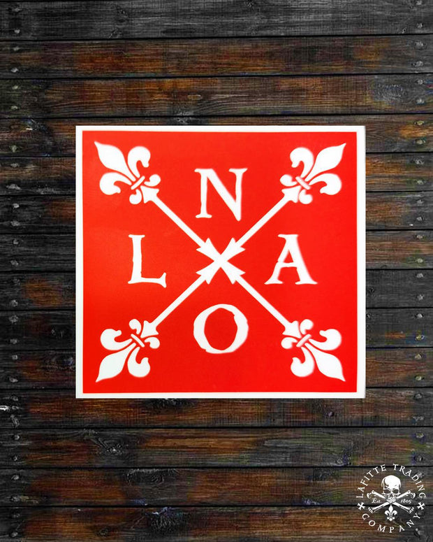 NOLA 3" Red Decal