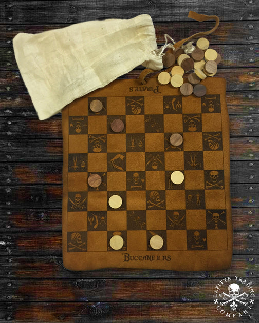 Pirate Flag Leather Checker Board – JEAN LAFITTE TRADING COMPANY®